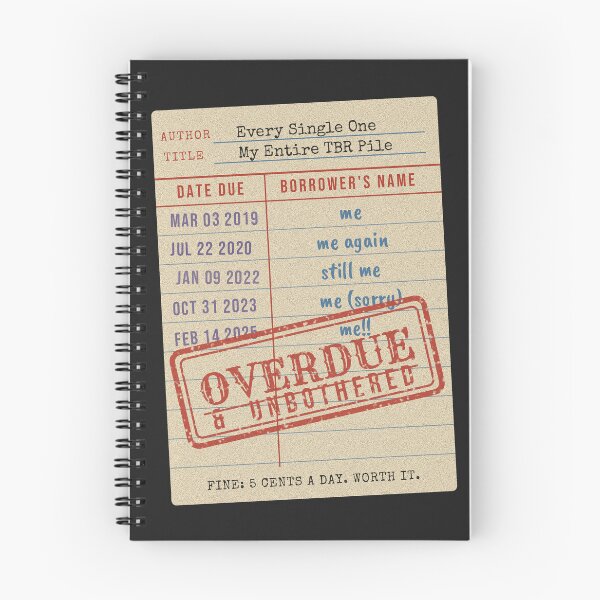 Item preview, Overdue and Unbothered Library Card Book Lover designed and sold by somebasic.