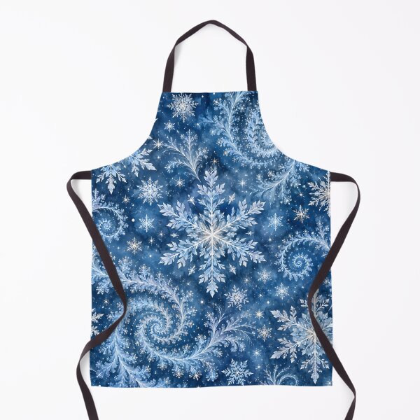 Item preview, Midnight Blue Winter Snowflake Fractal Swirls designed and sold by Sybille-Yates.