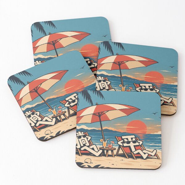 Item preview, 躺平 Tang Ping – Retro Beach Sunset designed and sold by SloppyInSilico.