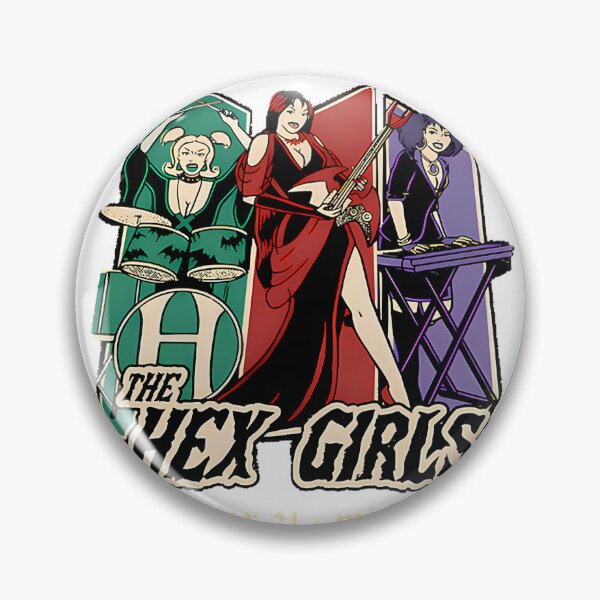 Item preview, The Hex Girls Spooky Rock Band Gothic Music Group Illustration designed and sold by Honey Boba.