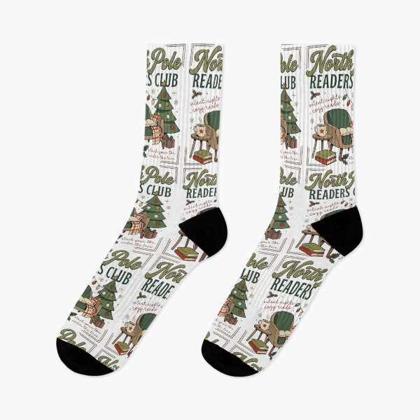 Item preview, North Pole Readers Club Cozy Christmas Reading Season designed and sold by FreshVibe Prints.