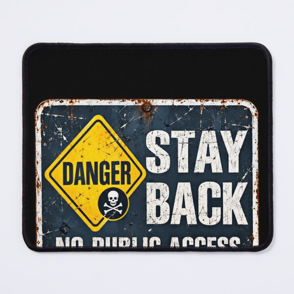 Item preview, Danger Stay Back No Public Access Private Restricted Area designed and sold by NightGlyph.
