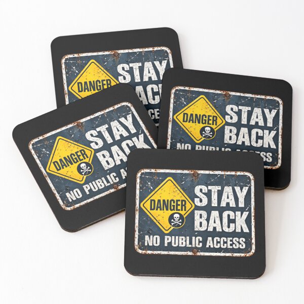 Item preview, Danger Stay Back No Public Access Private Restricted Area designed and sold by NightGlyph.