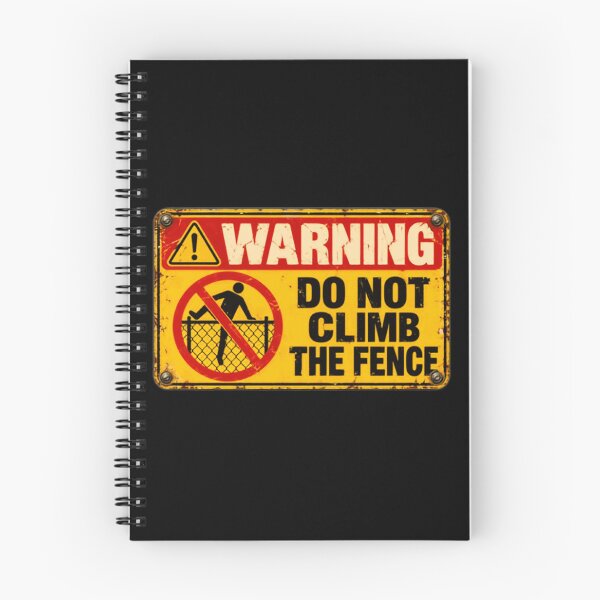 Item preview, Warning Do Not Climb The Fence Safety Rules Property Owners designed and sold by NightGlyph.