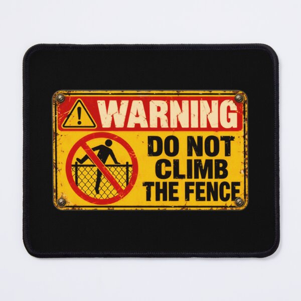 Item preview, Warning Do Not Climb The Fence Safety Rules Property Owners designed and sold by NightGlyph.