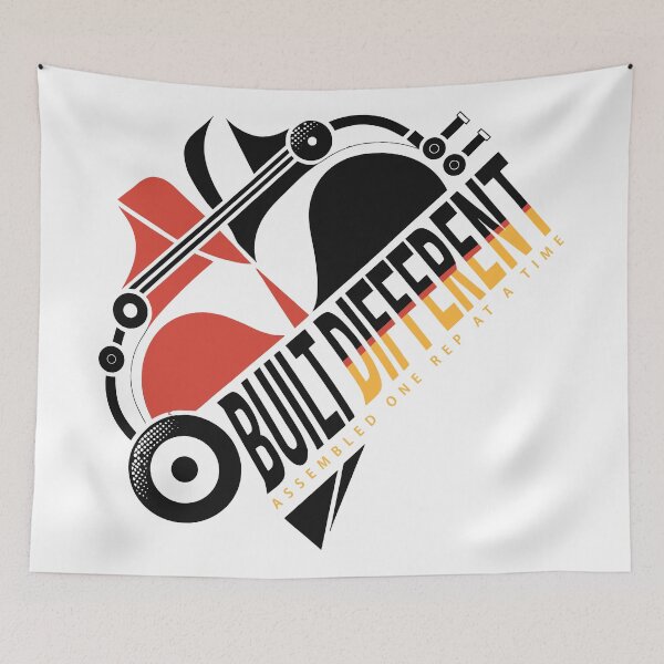 Item preview, Built Different Assembled One Rep at a Time Funny Gym Fitness Weightlifting T-Shirt designed and sold by Design-Pro-21.
