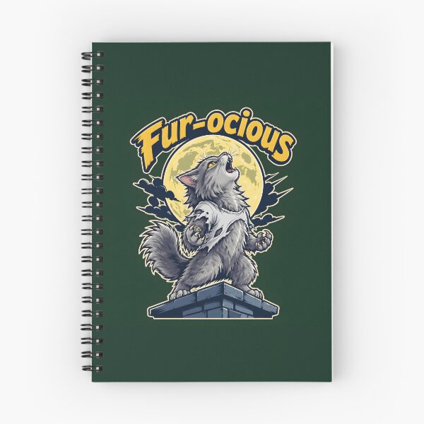 Item preview, Fur-ocious Werewolf Cat Full Moon Funny Halloween designed and sold by Glitchart66.