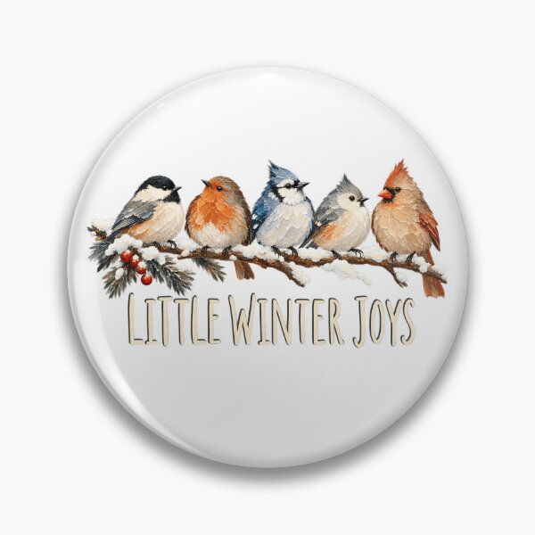 Item preview, little winter joys winter birds cardinal chickadee designed and sold by Sofia Rose Design ⭐️⭐️⭐️⭐️⭐️.