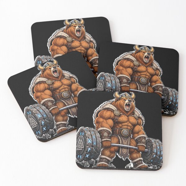 Item preview, Viking Bear Heavy Lifting Gym Motivation designed and sold by ValhallaHub.