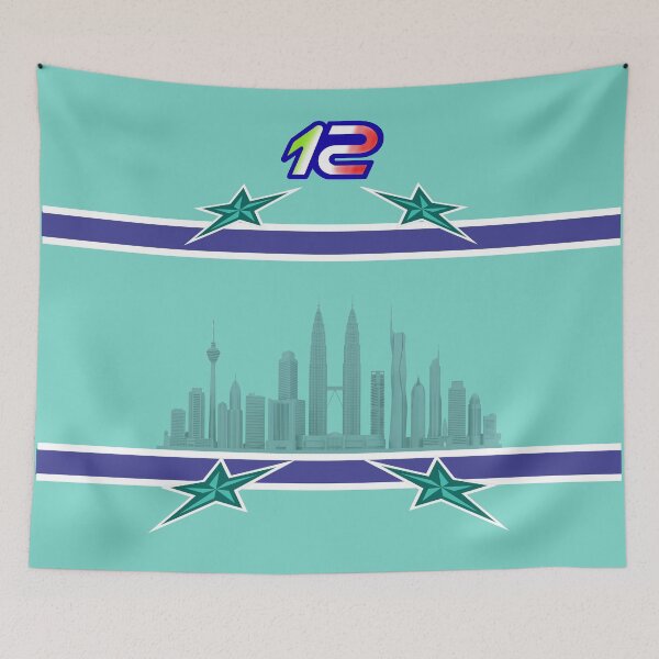 Item preview, Kimi Antonelli 12 F1 Bahrain GP (Malaysia) 2026 Helmet inspired  designed and sold by Pink Polar F1.