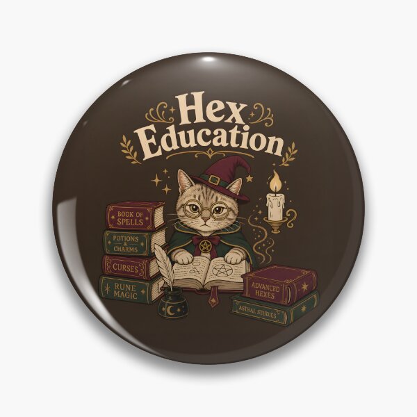 Item preview, Hex Education Witch Cat Spellbook Funny Halloween designed and sold by Glitchart66.