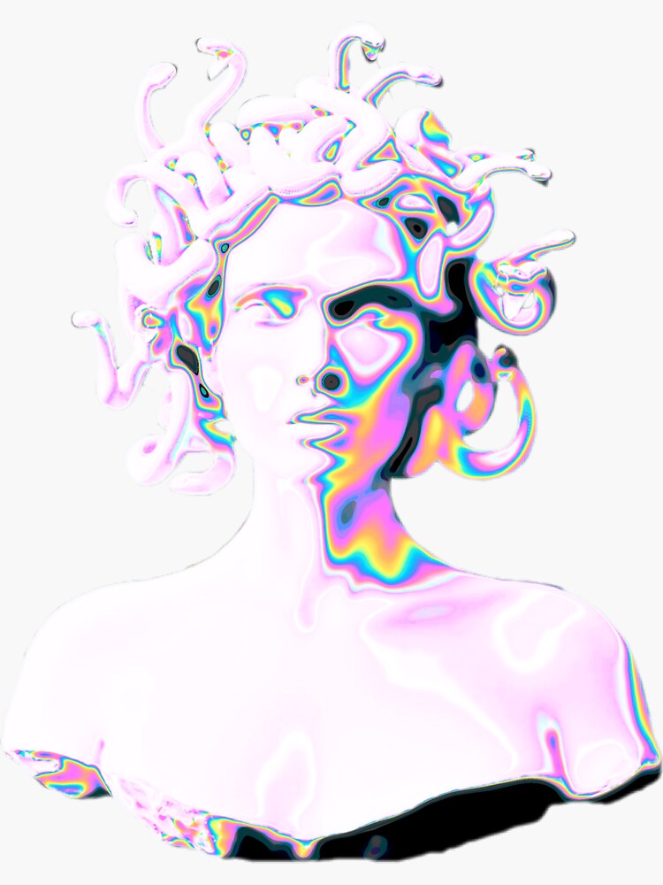 Thumbnail 3 of 3, Sticker, Holographic Medusa designed and sold by dinaaaaaah.