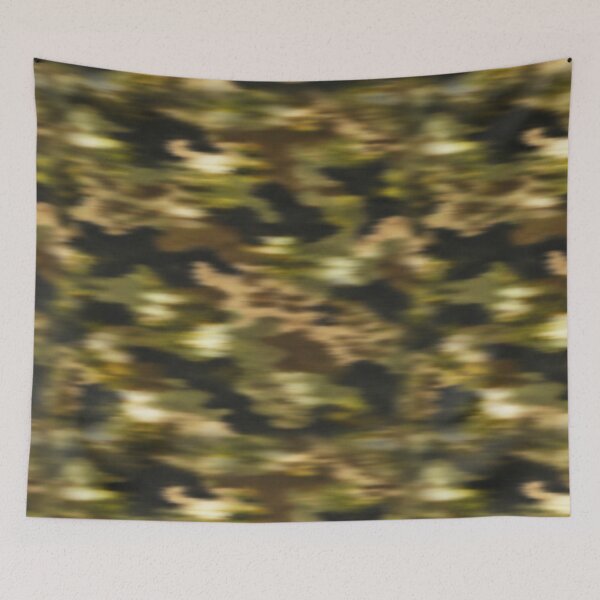 Item preview, Blurred Woodland Camouflage – Olive Brown Abstract Motion Pattern designed and sold by Bodique.
