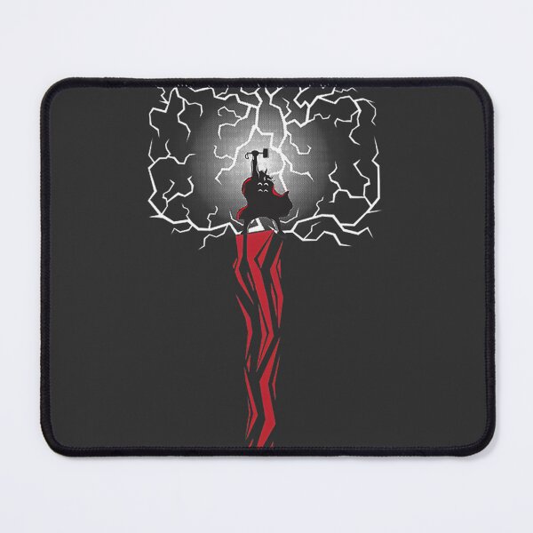 Aperçu de l'œuvre La puissance de Mjöllnir : un marteau inspiré de la mythologie nordique classique créée et vendue par ShayStickers.