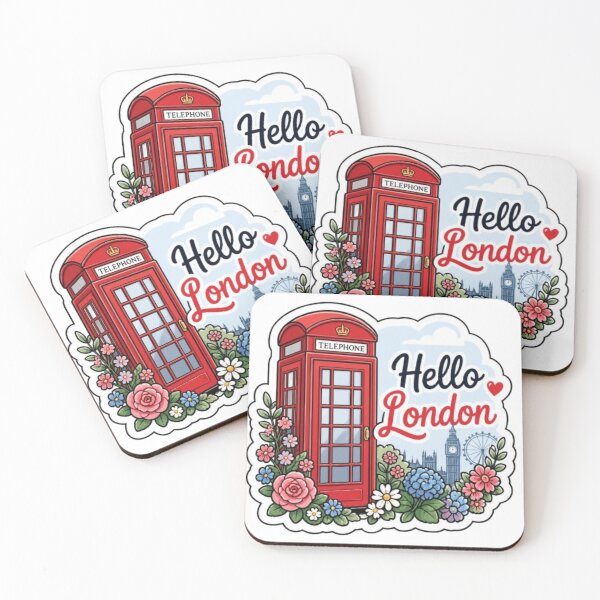 Item preview, Hello London: Vintage Red Phone Booth & Floral Die-Cut Sticker designed and sold by PrintWavePro.