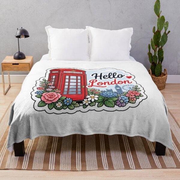 Item preview, Hello London: Vintage Red Phone Booth & Floral Die-Cut Sticker designed and sold by PrintWavePro.