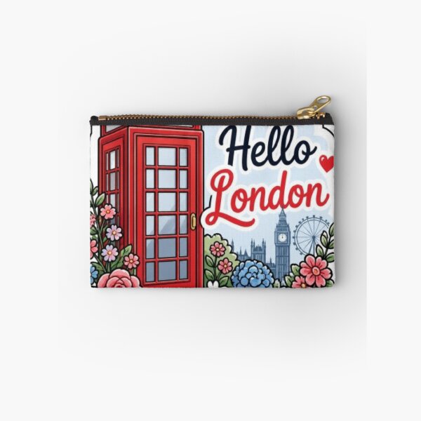 Item preview, Hello London: Vintage Red Phone Booth & Floral Die-Cut Sticker designed and sold by PrintWavePro.