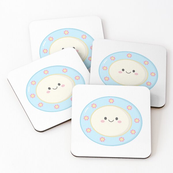 Item preview, Cute Smiling Plate Character with Floral Pattern designed and sold by nuchz.