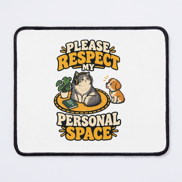 Item preview, Please Respect My Personal Space Funny Cat Dog Introvert Retro Pet Lover T-Shirt designed and sold by Design-Pro-21.