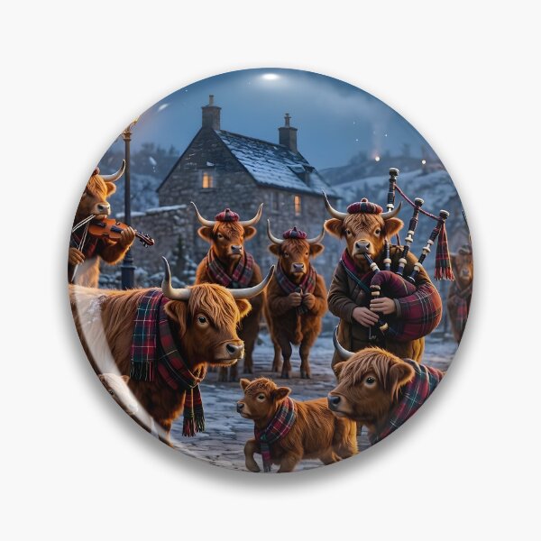 Item preview, Hogmanay Ceilidh con vacas de las tierras altas designed and sold by Sybille-Yates.