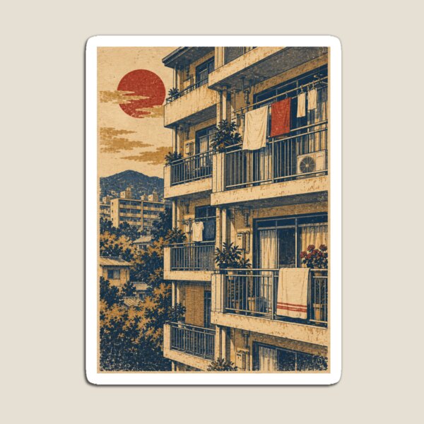 Item preview, DANCHI — Everyday Life on a Japanese Apartment Balcony designed and sold by nanigenai.