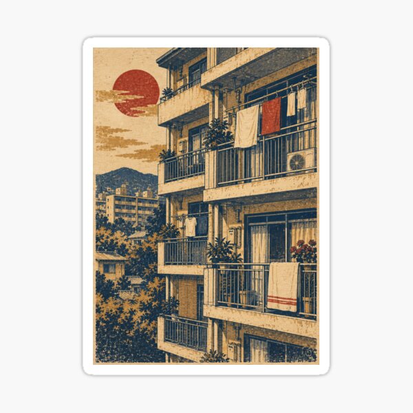 Artikelvorschau, DANCHI – Alltag auf einem japanischen Wohnungsbalkon entworfen und verkauft von nanigenai.