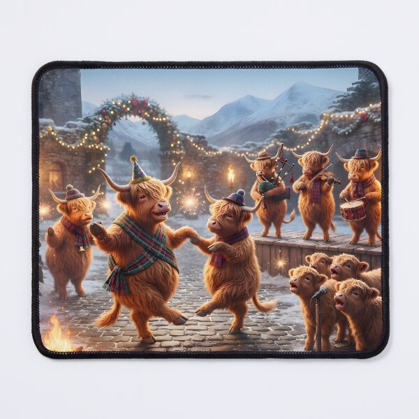 Item preview, Hogmanay Ceilidh with Highland Cows designed and sold by Sybille-Yates.