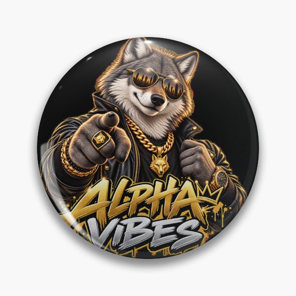 Item preview, Alpha Wolf in Leather Jacket and Gold Chains designed and sold by InterStore78.