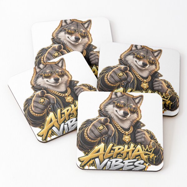 Item preview, Alpha Wolf in Leather Jacket and Gold Chains designed and sold by InterStore78.