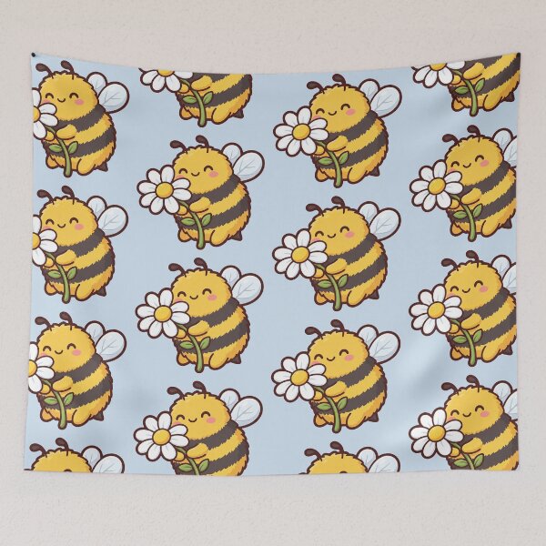 Item preview, Cute Bumblebee Hugging a Daisy designed and sold by Rariks.