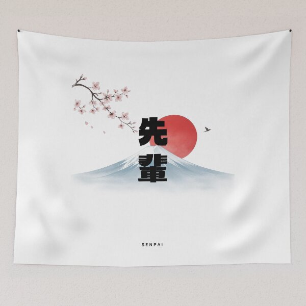 Artikelvorschau, Senpai | Mount Fuji Sunrise & Sakura | Japanese Design entworfen und verkauft von JapanMemoir.