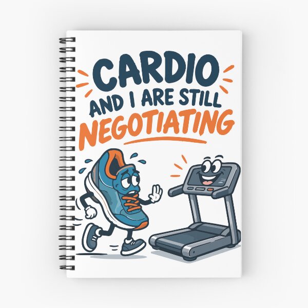 Item preview, Cardio and I Are Still Negotiating Funny Running Gym Workout Fitness T-Shirt designed and sold by Design-Pro-21.