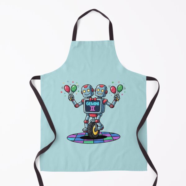 Item preview, Gemini Zodiac Retro Twin Robot on Unicycle designed and sold by Rare By Hero.