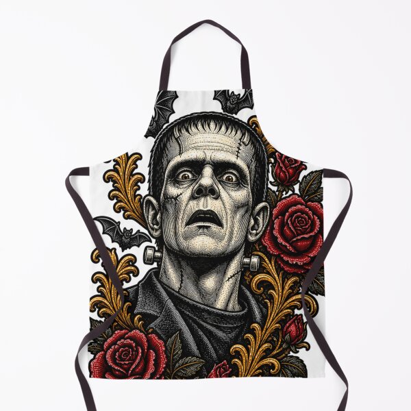 Artikelvorschau, FRANKENSTEIN MONSTER TATTOO-STIL HALLOWEEN-DESIGN entworfen und verkauft von NicheWearStudio.
