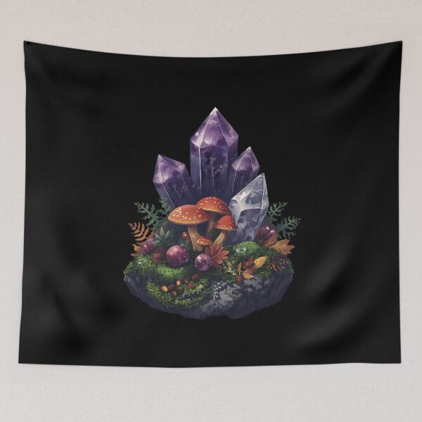 Item preview, Mossy Crystal Cluster Goblincore Dark Cottagecore designed and sold by Youram.