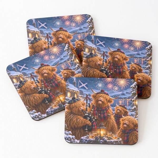 Item preview, Hogmanay Ceilidh with Highland Cows designed and sold by Sybille-Yates.