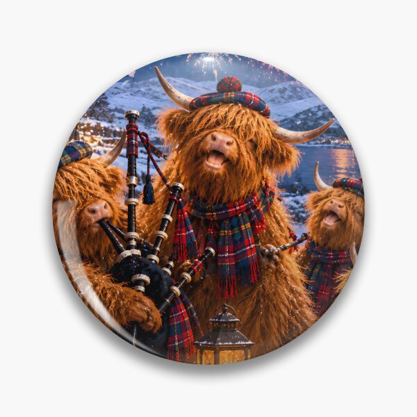 Item preview, Hogmanay Ceilidh con vacas de las tierras altas designed and sold by Sybille-Yates.