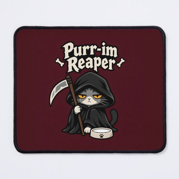 Item preview, Purr-im Reaper Grim Reaper Cat Funny Halloween designed and sold by Glitchart66.