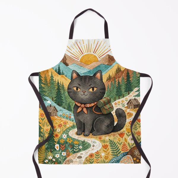 Item preview, Vintage Hiking Cat Mountain Adventure designed and sold by Iampoji.
