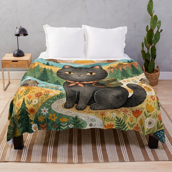 Item preview, Vintage Hiking Cat Mountain Adventure designed and sold by Iampoji.