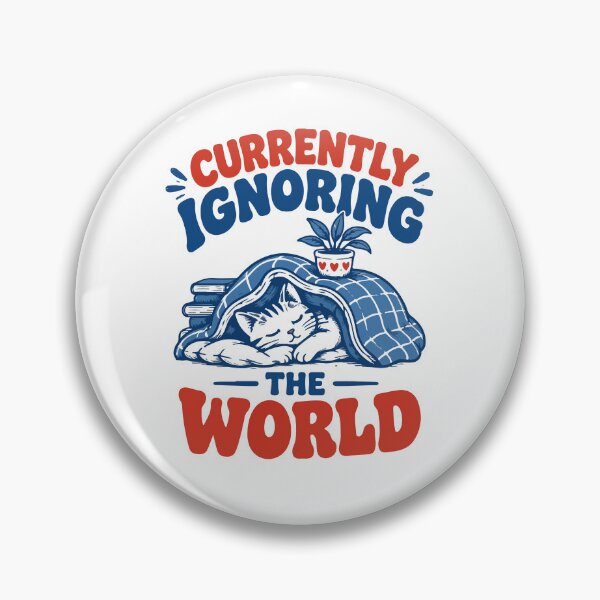 Item preview, Currently Ignoring the World Funny Sleeping Cat Introvert Cozy Retro T-Shirt designed and sold by Design-Pro-21.