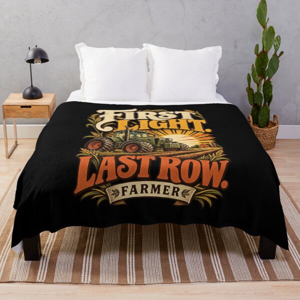 Item preview, First Light Last Row - Farmer Tractor Farm Life designed and sold by MOTIFOLK.