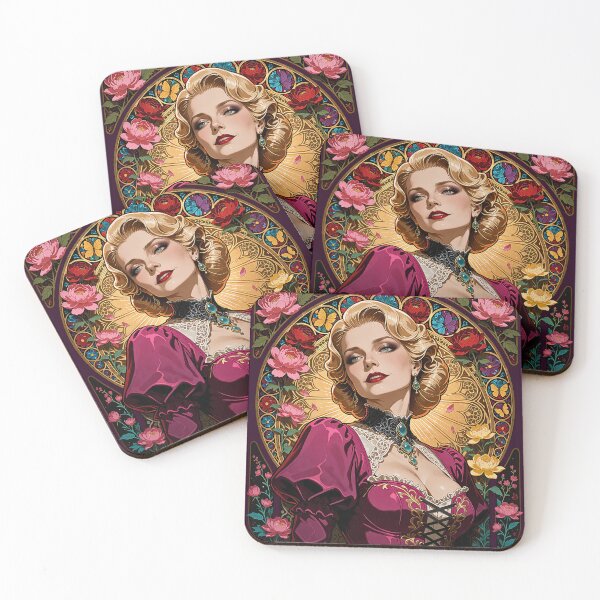 Aperçu de l'œuvre Affiche chic bohème pivoines Art nouveau blond miel créée et vendue par BorgSpareParts.
