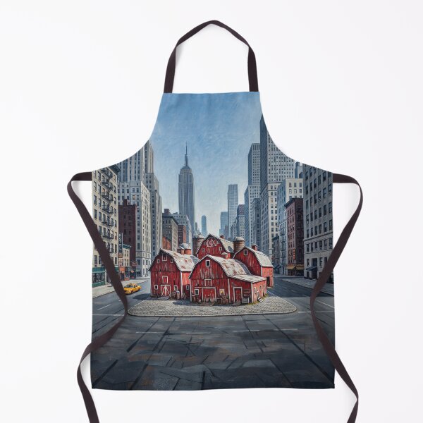 Artikelvorschau, Red Barns Middle Of NYC Realism Art entworfen und verkauft von Home Decor Art.