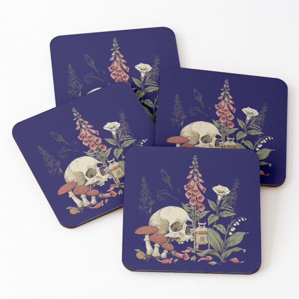 Item preview, All Plants Are Edible Vintage Poisonous Plant Design – Dark Cottagecore Skull Graphics designed and sold by PrintSpire Studios.