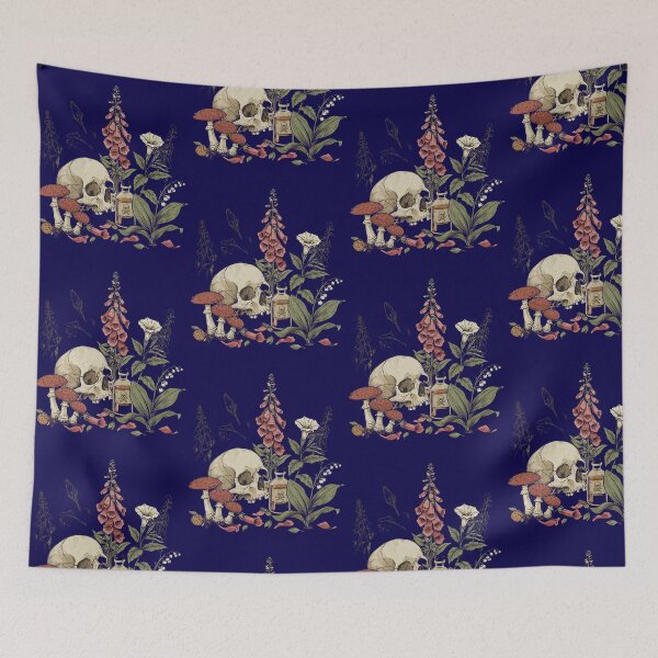 Item preview, All Plants Are Edible Vintage Poisonous Plant Design – Dark Cottagecore Skull Graphics designed and sold by PrintSpire Studios.