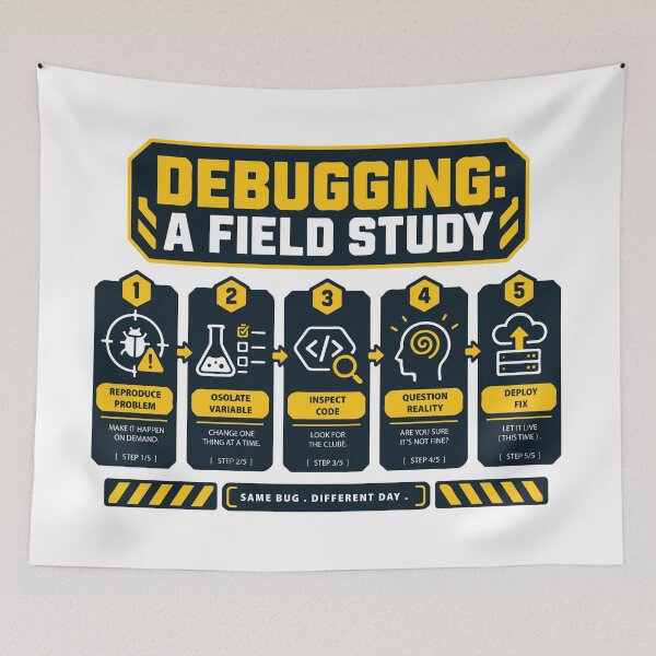 Artikelvorschau, Debugging einer Feldstudie Lustiges Programmierer-Softwareentwickler-Coding-T-Shirt entworfen und verkauft von Design-Pro-21.