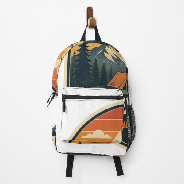 Item preview, Vintage Adventure Awaits - Retro Mountain & Camping Badge designed and sold by PrintWavePro.