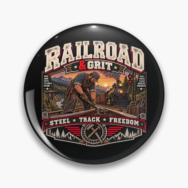 Item preview, Railroad & Grit - Vintage Railroad Worker Americana  designed and sold by DomKo10.