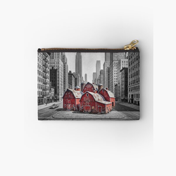 Item preview, Red Barns Middle Of NYC Realism Art designed and sold by Home Decor Art.